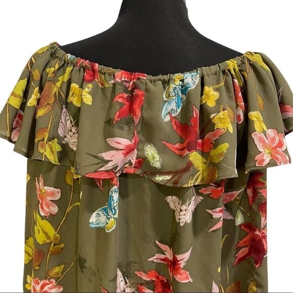 MAEVE Vallita Floral Off-The-Shoulder Blouse Sz M - Picture 6 of 11